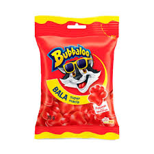 Bala Patinhas Sabor Morango Bubbaloo 75g