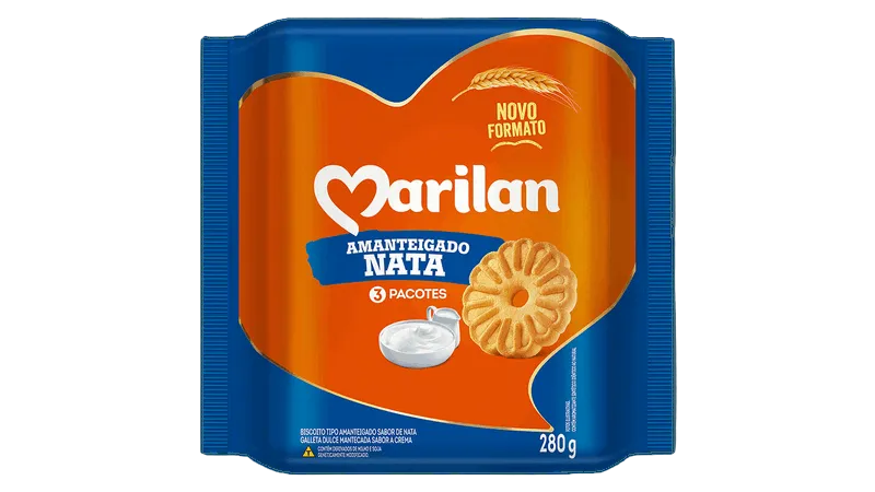 Biscoito Amanteigado Nata Marilan 280g