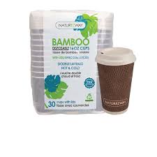 Copos de Bamboo 16 oz descartavel 30 unids