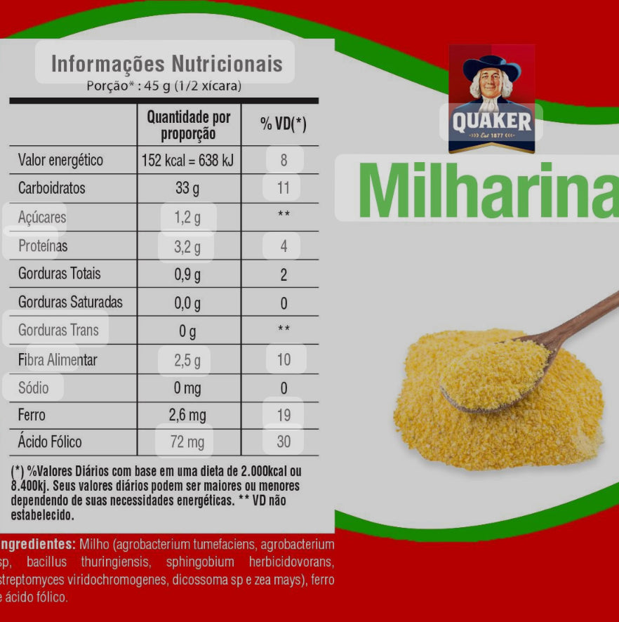 Milharina Quaker 500g