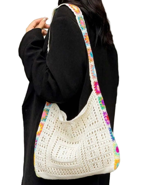 Bolsa Tote Croche Alca Colorida