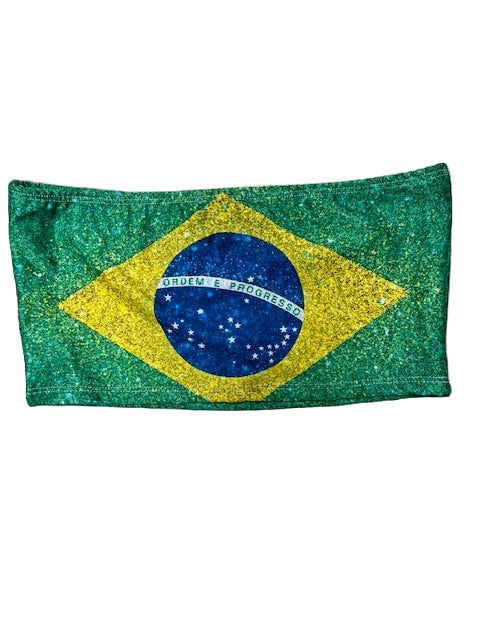 Top Tomara que Caia Bandeira Brasil Mesclada