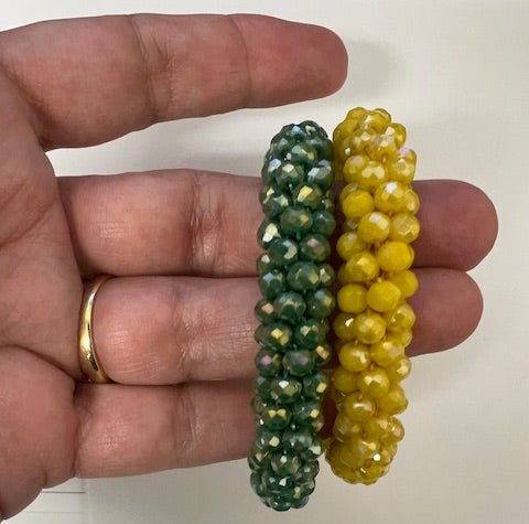 Bracelete Amarelo e Verde 1 unid de cada