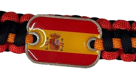 Pulseira Espanha Vermelho Laranja Preto Corda