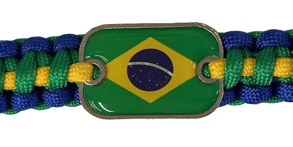 Pulseira Brasil verde, amarelo e azul Corda