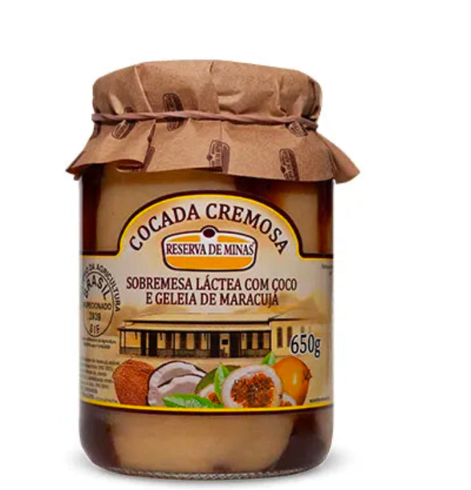 Cocada Cremosa c/ Geleia de Maracuja Reserva de Minas 650g