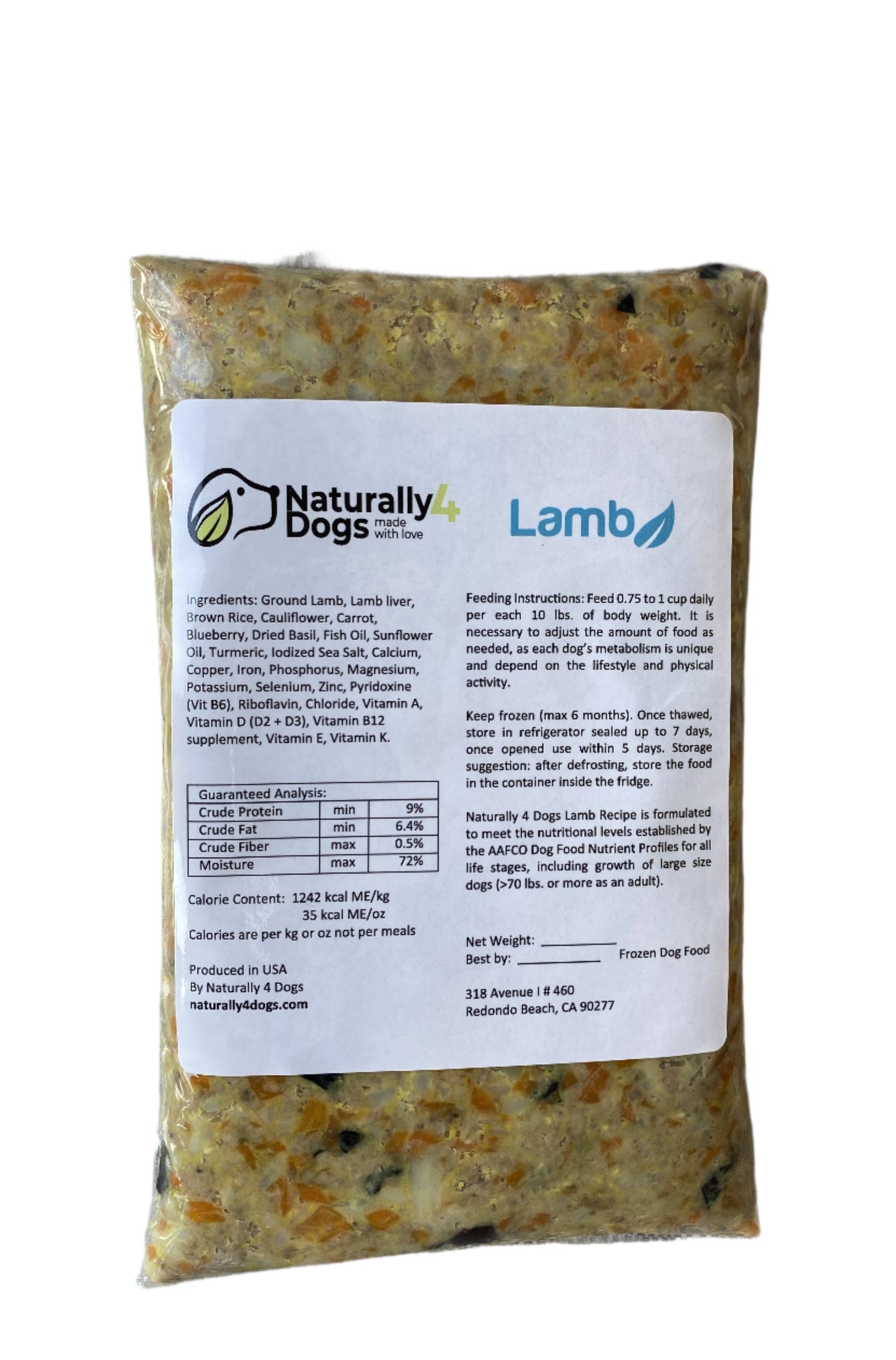 Cordeiro - Naturalmente 4 cachorros 18oz