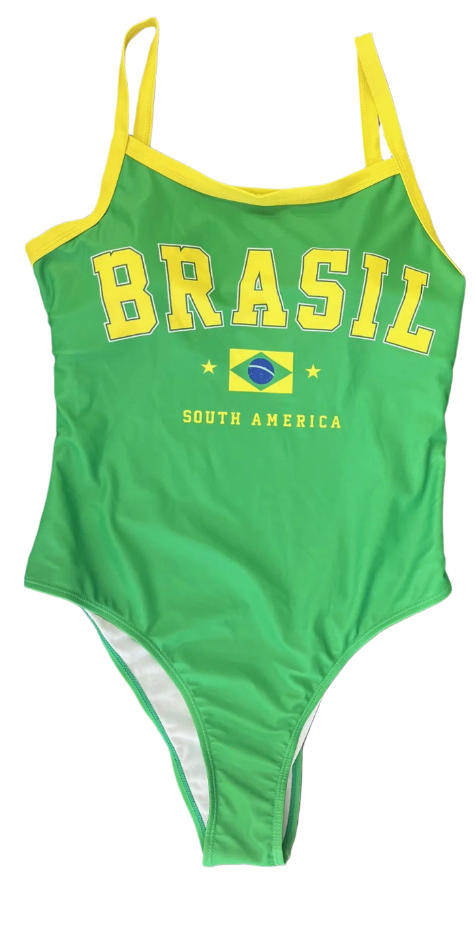 Body Adulto Verde e Amarelo Brasil