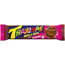 Biscoito Trakinas Chocolate com Morango 126g