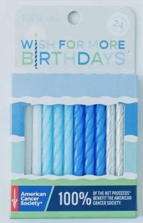 Vela para Aniversário Azul 24 unids