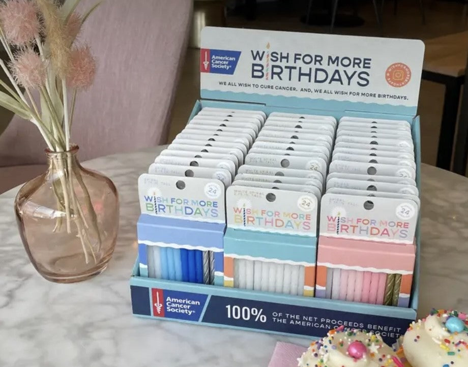 Vela para Aniversário Azul 24 unids