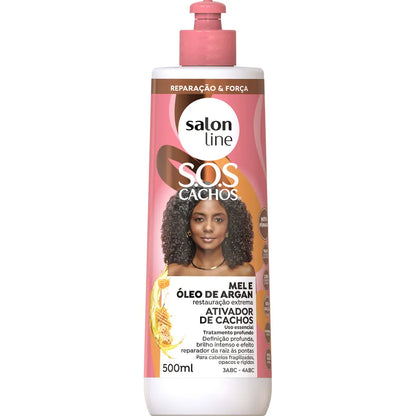 Salon Line Ativador de Cachos Mel e Oleo de Argan 500ml