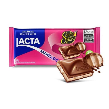 Barra de Chocolate Sonho de Valsa Lacta 98g