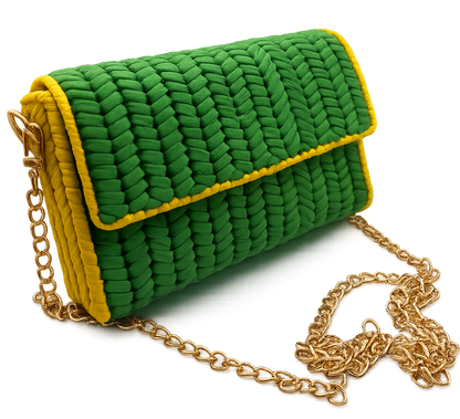 Bolsa Nani - Amarelo e Verde feita a mao