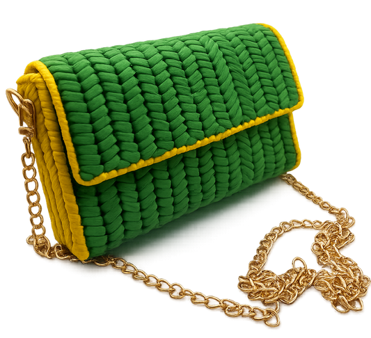 Bolsa Nani - Amarelo e Verde feita a mao