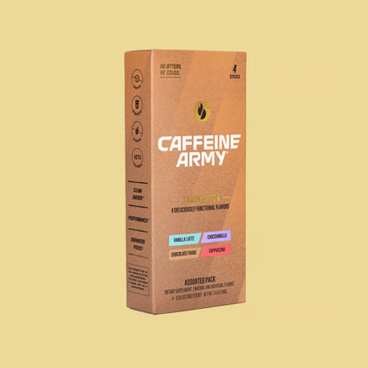 Caffeine Army® (Super Coffee) Variety Pack 4 Stick Packs