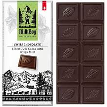 Chocolate Swiss Extra Dark 72% - Mint MilkBoy 100g