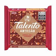 Chocolate Talento Artesao Amendoa, Avela e Amendoim 75g