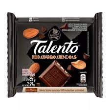 Chocolate Talento Meio Amargo comAmendoas Garoto 85g