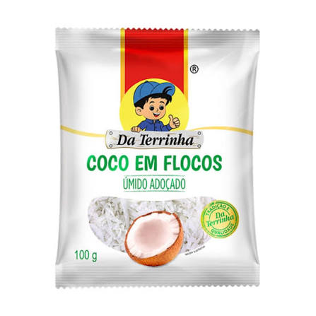 Coco em Flocos Umido adocado Da Terrinha 100g