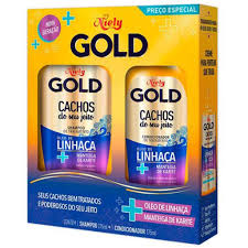 Conjunto de Shampoo e Condicionador Cachos - Linhaca - Niely Gold 450ml