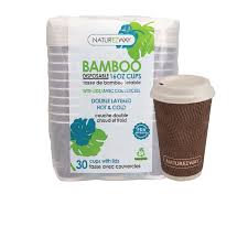 Copos de  Bamboo 16 oz descartavel 30 unids