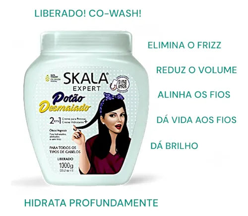 Creme de tratamento + Leave in Potao Desmaiado Skala 1kg