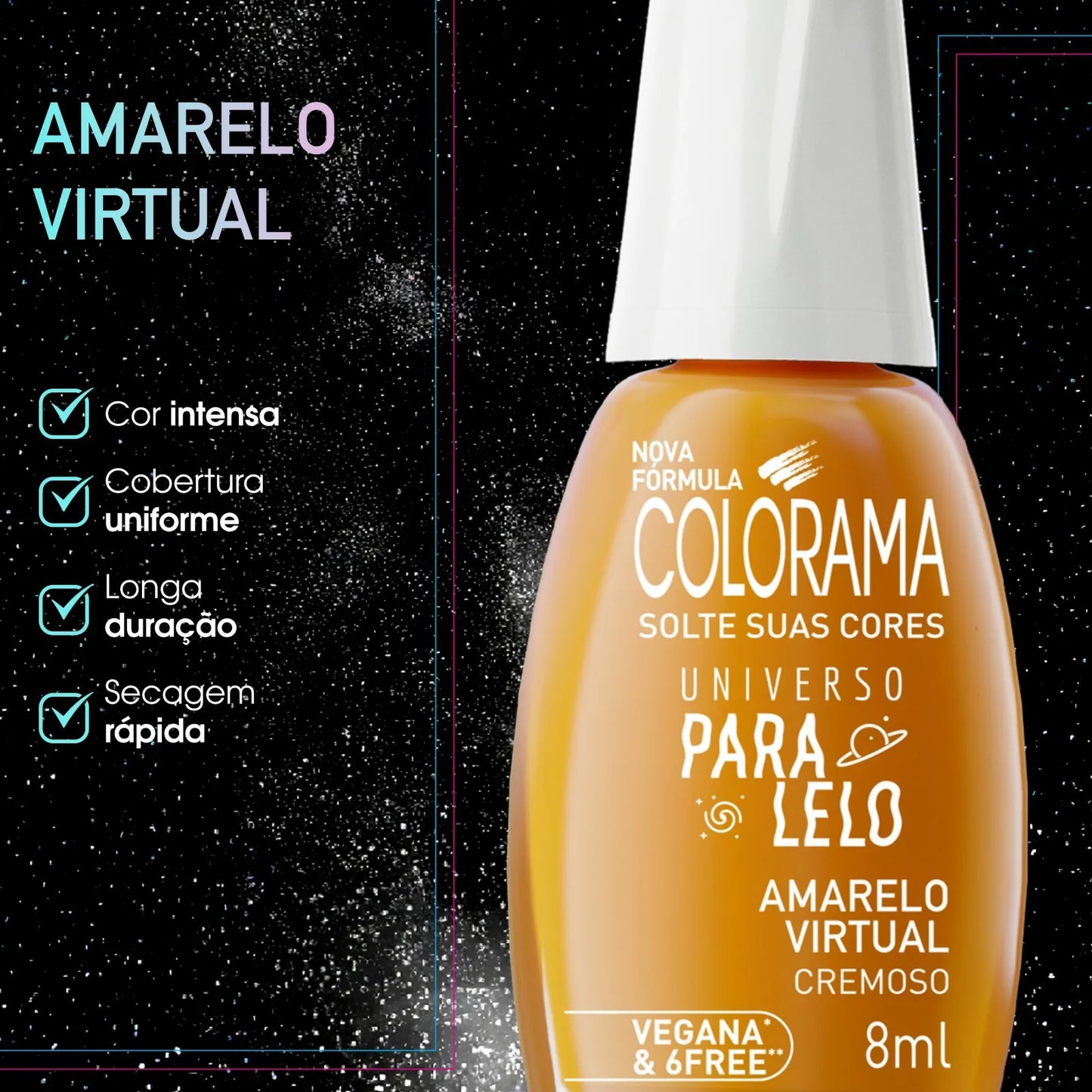 Esmalte Colorama Amarelo Virtual Cremoso 8ml