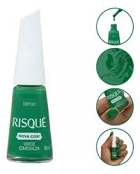 Esmalte Verde Esmeralda Risque 8ml