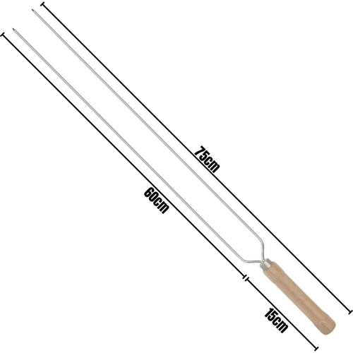 Espeto Duplo Mor 75 cm