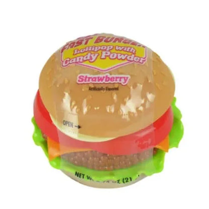 Fast Burger Lollipop with Candy Powder