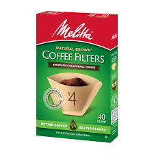 Filtro de Papel Natural Brown 4" - 40 count Melitta