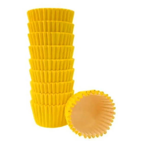 Forminha de Docinhos Amarelo Ouro 100 unids N.5