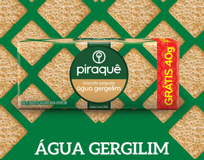 Biscoito Agua Gergelin Piraque 215g