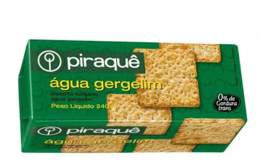 Biscoito Agua Gergelin Piraque 215g