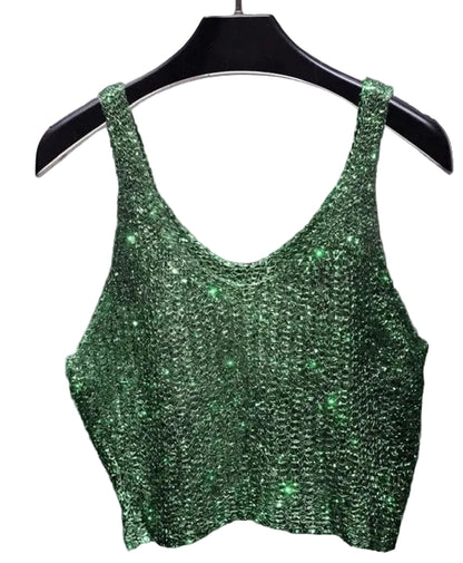 Regata em Fio Verde Brilhante
