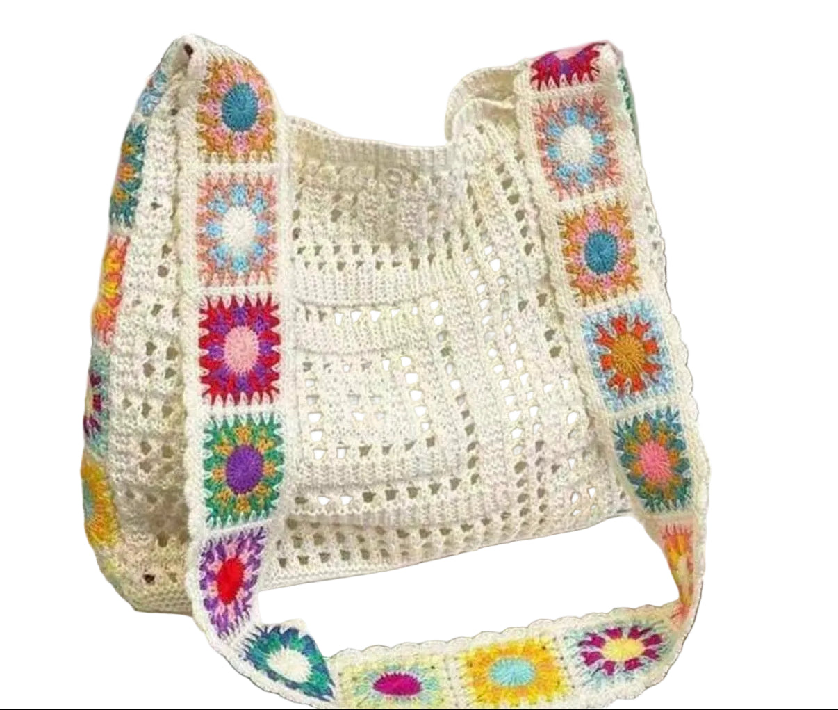 Bolsa Tote Croche Alca Colorida