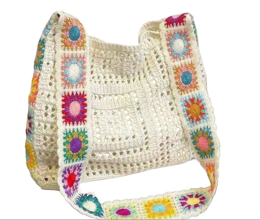 Bolsa Tote Croche Alca Colorida