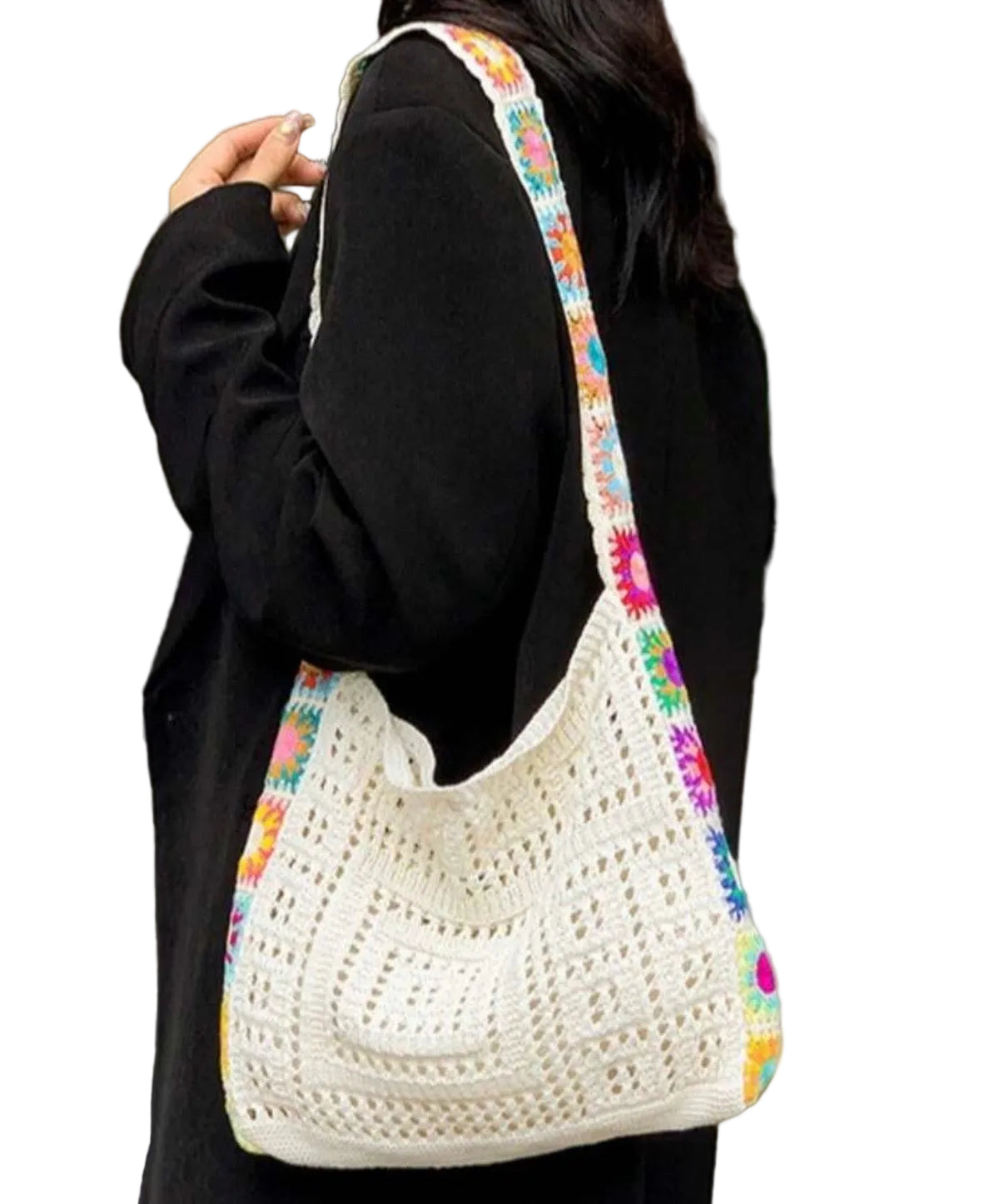 Bolsa Tote Croche Alca Colorida