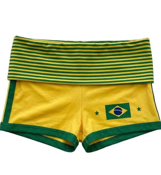 Shorts Amarelo Listrado