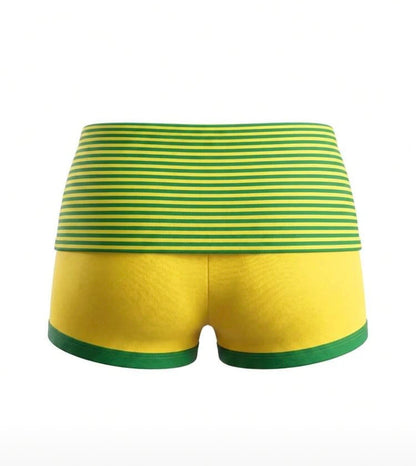Shorts Amarelo Listrado