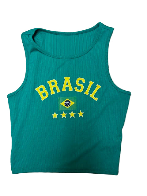 Regata Verde Canelada Brasil 4 Estrelas
