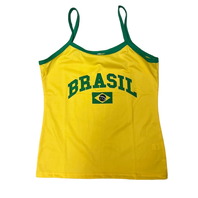 Regata Amarela Alca Fina verde Brasil