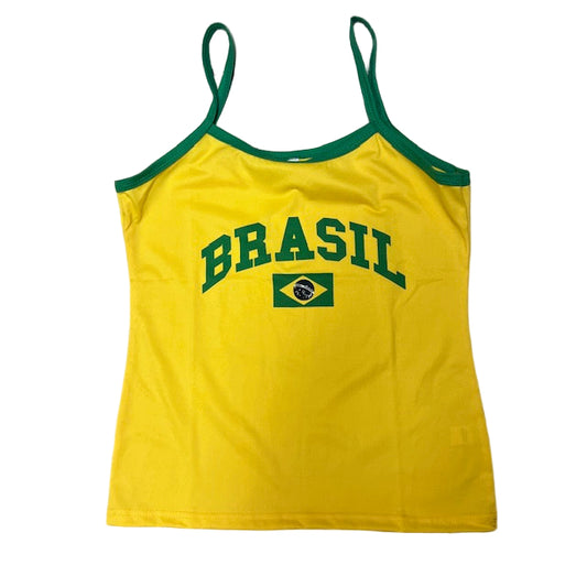 Regata Amarela Alca Fina verde Brasil