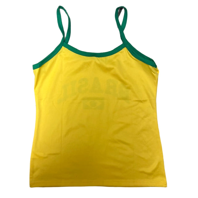 Regata Amarela Alca Fina verde Brasil