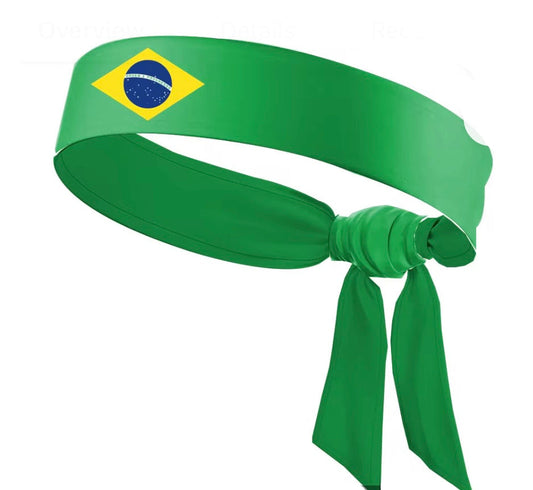 Faixa de Cabelo Bandeira do Brasil/EUA