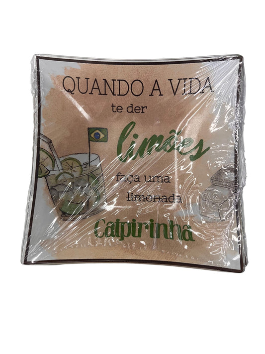 Prato Quadrado Pequeno - Linha Brasil