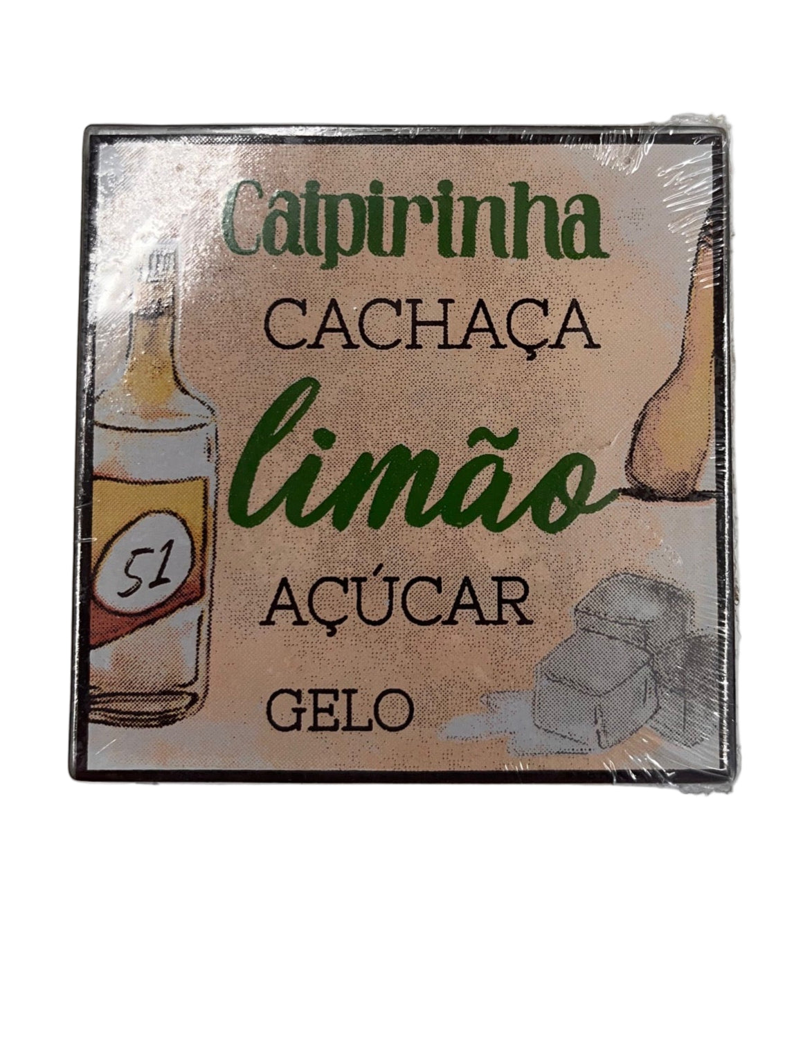 Porta Copo Caipirinha 4 unids - Linha Brasil