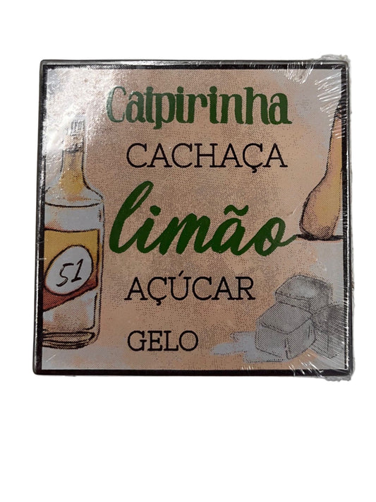 Porta Copo Caipirinha 4 unids - Linha Brasil