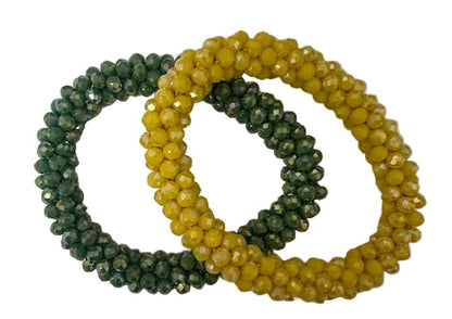 Bracelete Amarelo e Verde 1 unid de cada